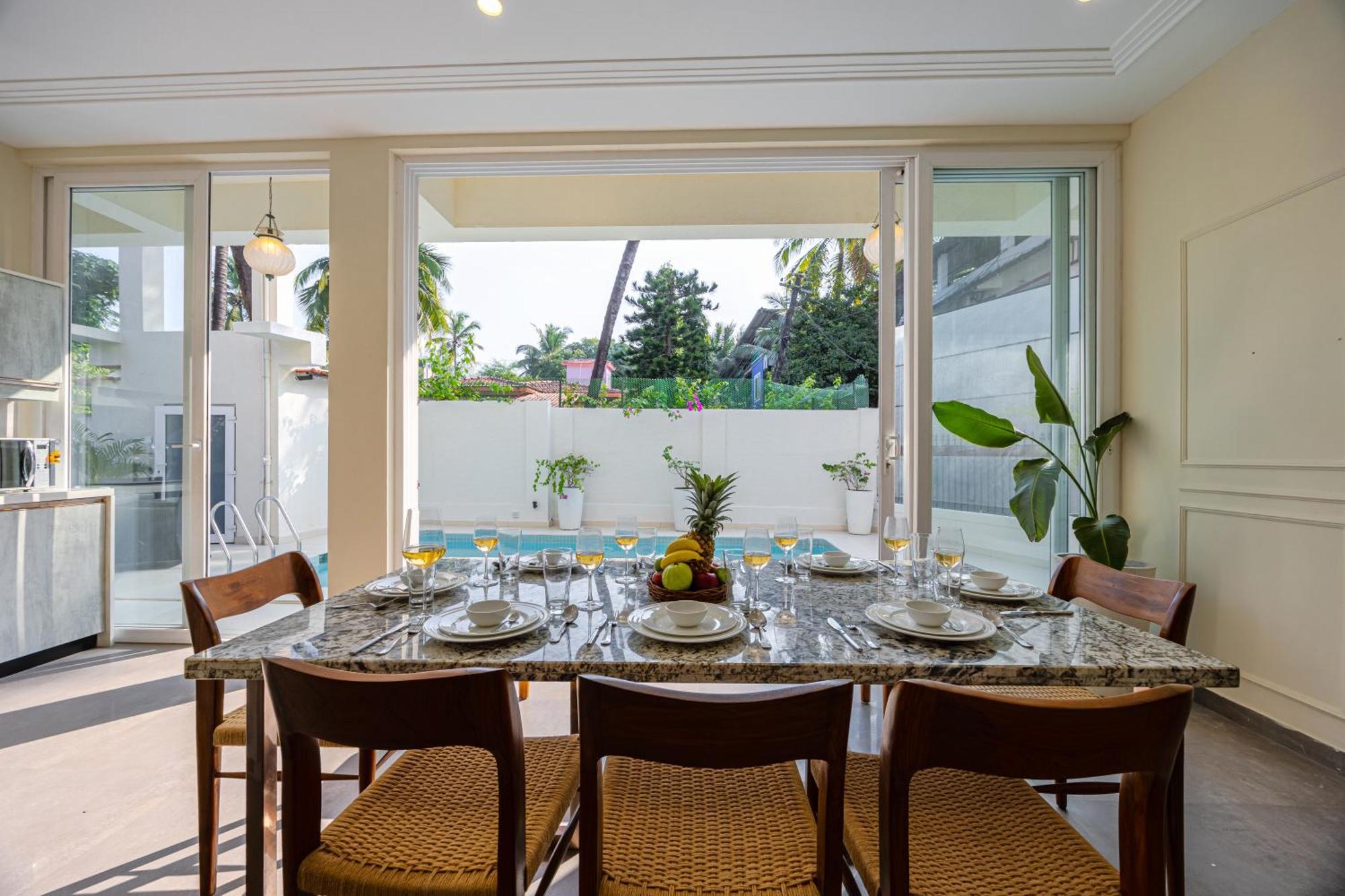 Elivaas 4 Bhk Villa Near Beach With Private Pool & Bar - Casa Boa Vida كاندولِم المظهر الخارجي الصورة