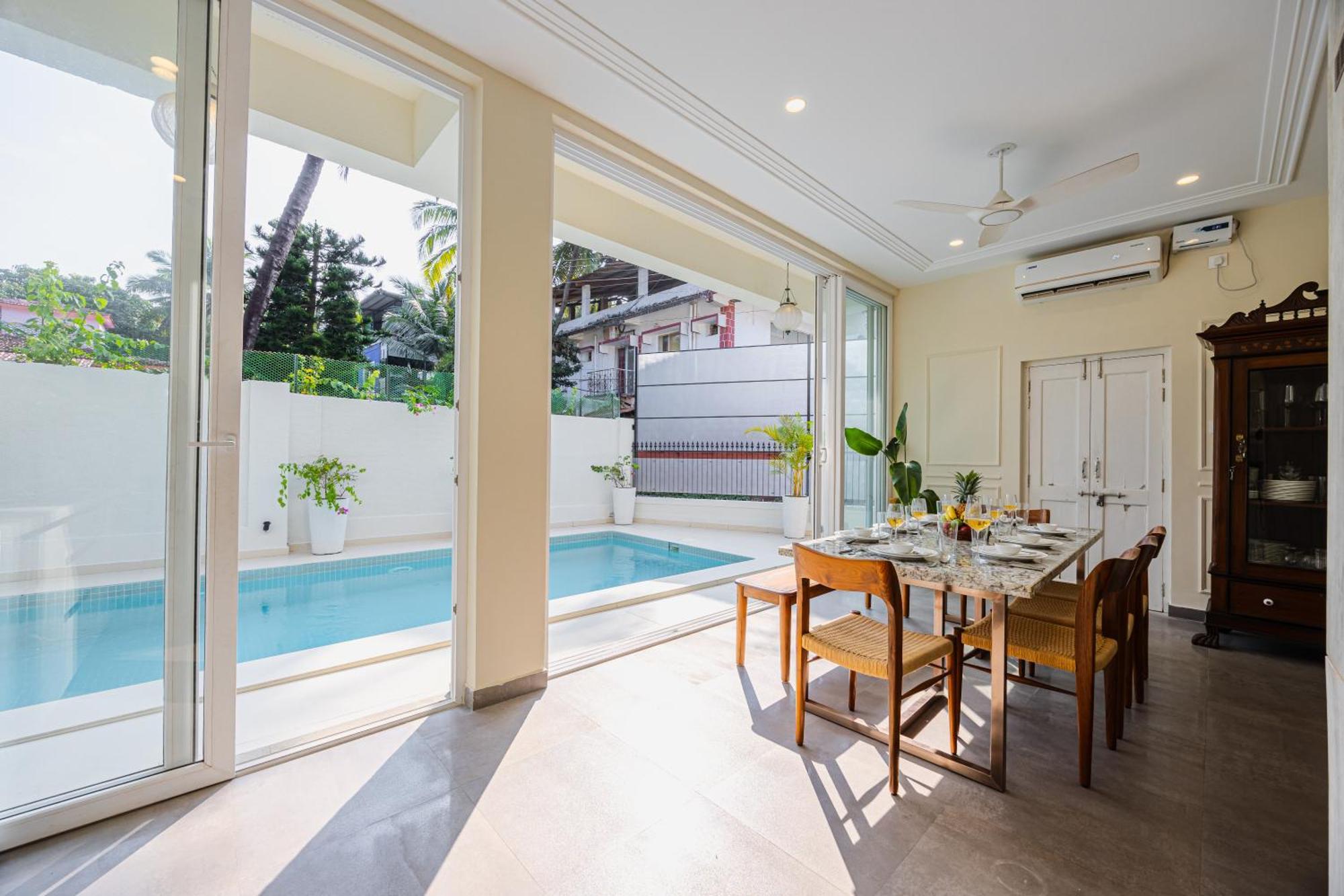 Elivaas 4 Bhk Villa Near Beach With Private Pool & Bar - Casa Boa Vida كاندولِم المظهر الخارجي الصورة